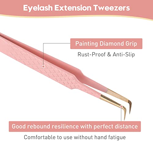 Ms.Queen 90° Lash Extension Tweezers – Fiber Tip Precision