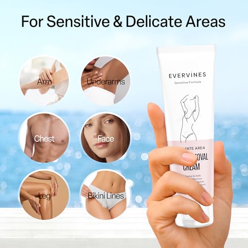 Hair Removal Cream for Women: Fast & Painless Depilatory for Bikini Pubic Legs Arms Underarms - Sensitive Skin Safe - Travel & Home Use with Scraper ? 4.2oz