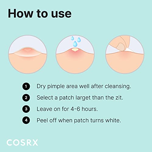 COSRX Acne Pimple Patch Absorbing Hydrocolloid Original 3 Size Patches for Blemishes and Zits Cover, Spot Stickers for Face and Body, Not Tested on Animals (240)