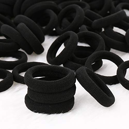BAOLI Black Baby Hair Ties - 200PCS Mini Seamless Toddler Ponytail Holders