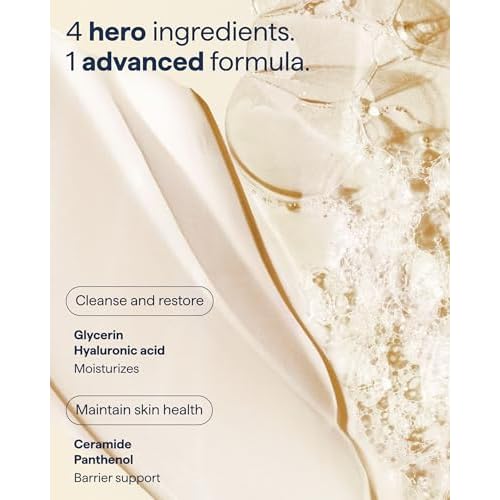 Remedy for Rich Cream Cleansing | Cream-to-Foam Face Wash with Ceramides, Glycerin and Panthenol | Hydrating Cleanser for Normal to Dry Skin | By Dermatologist Dr. Shah, 12 fl. Oz