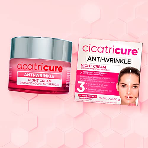 Cicatricure Anti-Wrinkle Night Face Cream: Intensive Overnight Aging Care, Moisturizes & Reduces Fine Lines, Advanced Anti-Aging Formula, 1.7 fl oz