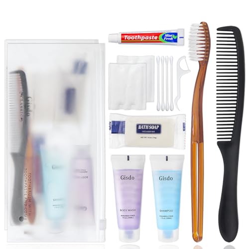 50-Pack Travel Toiletry Kit - 10-in-1 Hygiene Supplies