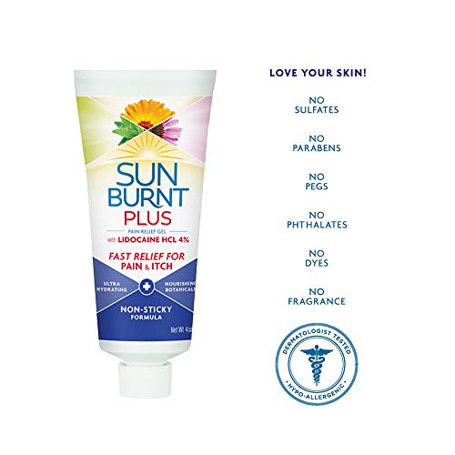 Sunburnt Plus After-Sun Gel with Lidocaine, 4 oz