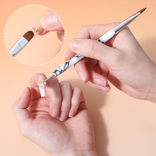 French Gel Nail Brushes 4-Piece Set with Dotting Tool