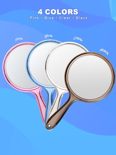 5X Magnifying Hand Mirror with Handle, Dual-Sided 1X/5X