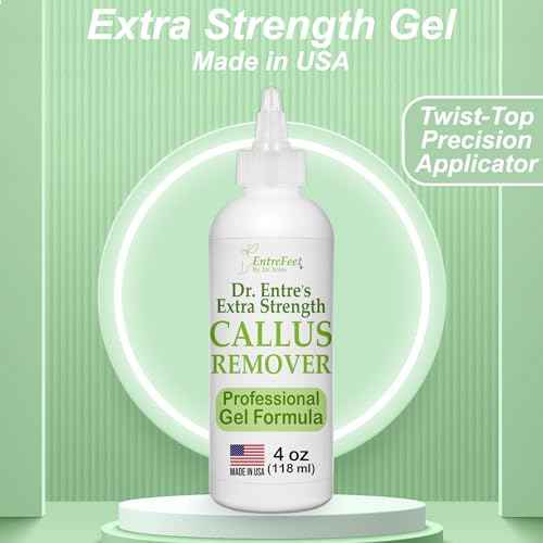 Dr. Entre's Callus Remover Gel & Foot File: Extra Strength Callus Remover for Feet, Foot Callus Remover Care, Pedicure Tools Supplies, Spa Kit, Dead Skin Scrubber, 4 oz