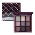Purple Eyeshadow Palette - 9 Colors, Matte & Shimmer