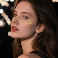 Cerlaza New Years Eve Party Supplies 2026, 40 Pcs Glitter Gold Freckles Face Temporary Tattoo, Happy New Year's Eve Decorations Nye Party Favors Accessories Gifts 2026 for Women