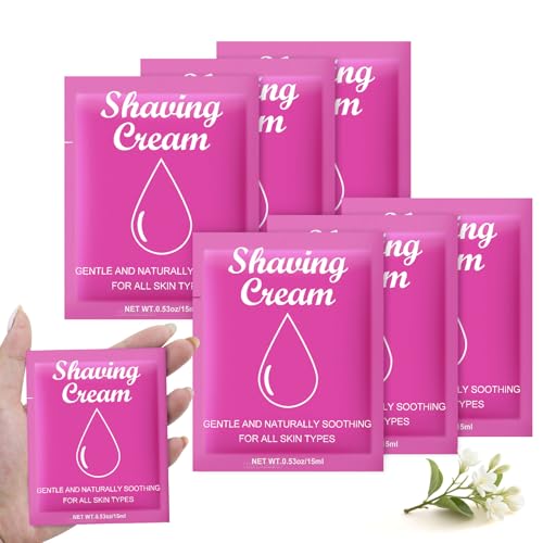 20 Pack Travel Shaving Cream for Women - 0.53oz Disposable Shave Gel