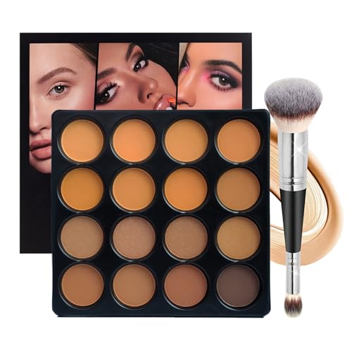 Joyeee 16-Color Concealer & Contouring Palette with Brush