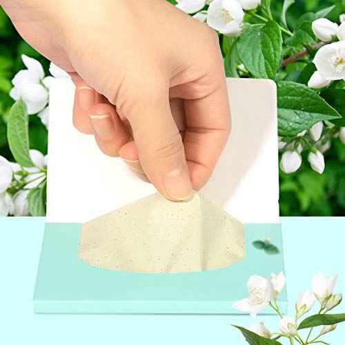 Teenitor Face Oil Absorbing Sheets - 1000 Jasmine Blotting Paper for Oily Skin, Natural Oil Control Film Blotting Sheets for Men & Women