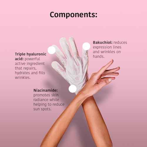 IROHA NATURE Anti-Aging Hand Mask Gloves | 15 Pairs | Triple Hyaluronic Acid, Bakuchiol & Niacinamide | Reduces Wrinkles & Dark Spots | Vegan & Cruelty-Free | 93% Natural Ingredients