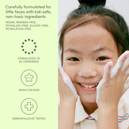 Evereden Kids Cloud Face Wash: Tropical Sorbet, 3.4 fl oz | Adorable Terry Spa & Makeup Headband | Creamy & Fun Skin Care for Kids | Easy-to-Use Face Wash | Non-toxic Skin Care