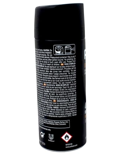 AXE Dark Temptation Body Spray for Men, 48H Odour Protection (4 oz, 2 Pack)