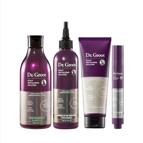 Dr. Groot Hair Loss Treatment Set with Biotin & Rosemary | Thickening Shampoo, Conditioner & Scalp Care