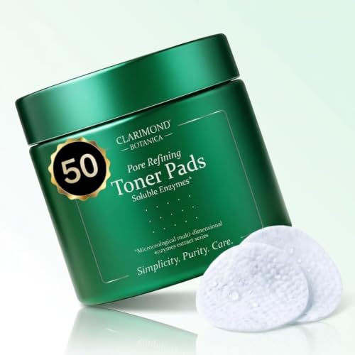 Pore Refining Toner Pads with Niacinamide & BHA – Fragrance-Free Exfoliating Facial Pads, 50 Count