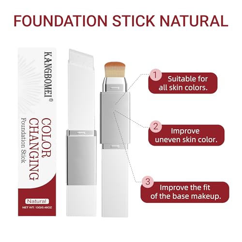 KANGBOMEI Color Changing Foundation Stick with Detachable Brush