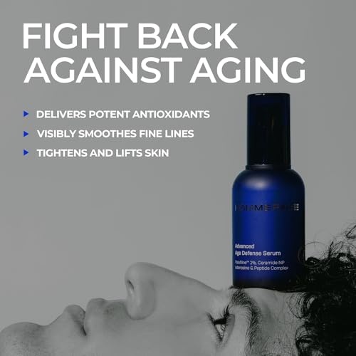 HOMMEFACE Men¡¯s Advanced Age Defense Anti-Wrinkle Face Serum - Anti-Aging Korean Skincare Technology with Volufiline, Ceramide, Collagen, Hyaluronic Acid & Peptides, 1.69 fl oz