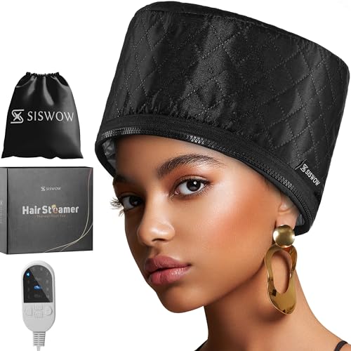 SISWOW Hair Steamer Cap - 10 Heat Levels, Deep Conditioning