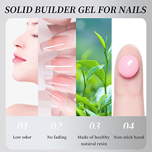 Clear Nail Builder Gel 15ml Non-Stick 3D Sculpting Hard Gel for Nail Extensions DIY