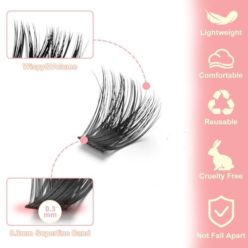 Lash Clusters Kit - Fluffy 10-18mm with Bond & Seal