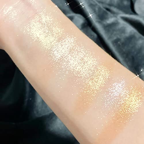 8 Colors Face Highlighter Palette with Mirror & Shimmer