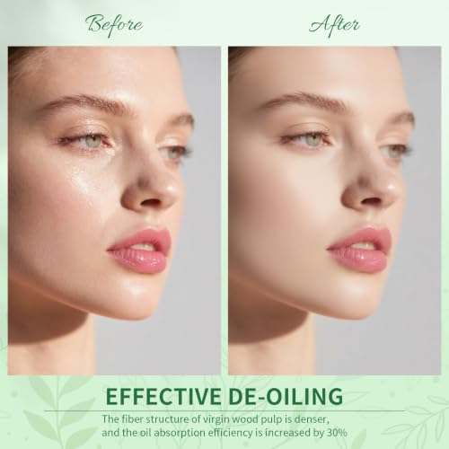 DUcare Oil Blotting Sheets Roll Green Tea Refillable 15M - Shine Control for Oily Skin