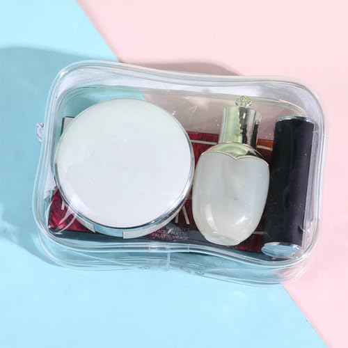 36 PCS Clear Makeup Bags Bulk Clear Cosmetics Bag Plastic Travel Bags Clears Plastic Toiletry Bags With Zipper Waterproof Portable Clears Bag for Travel Women Men Bathroom Organizing,White
