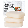 O NATURALS 3-Pack Organic Soap Bar 4oz each Set - 100% Vegan Cold Process Body Wash Scented Premium Essential Handmade Soap - Natural Soaps for Men Women, Face, Body - Coconut and Shea Butter