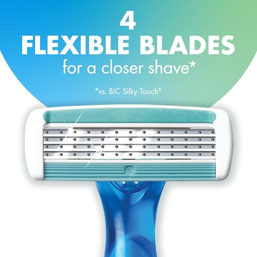 BIC Soleil 4 Disposable Razors, 4-Blade, 10-Pack for Smooth Shave