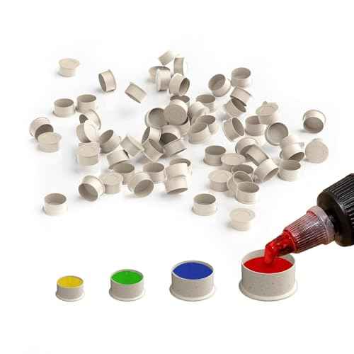 200pcs Medium Tattoo Ink Caps for Holding Tattoo Ink and Pigment - Disposable Biodegradable Tattoo Ink cups for Tattoo Permanent Makeup - Professional Tattoo Supply