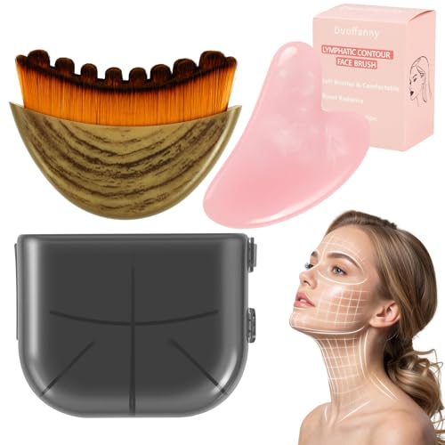 Gua Sha & Lymphatic Face Brush Set for Radiant Skin