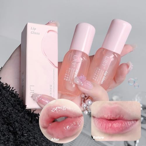 Mint Lip Gloss Oil Set - 3 Pc Hydrating Moisturizer