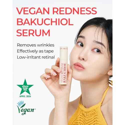 BE THE SKIN Vegan Retinal Bakuchiol Serum - Anti Aging Face Serum for Lines, Wrinkles, Pores - Gentle Skincare for Day & Night - Hypoallergenic, Korean Skincare, 0.68 oz.