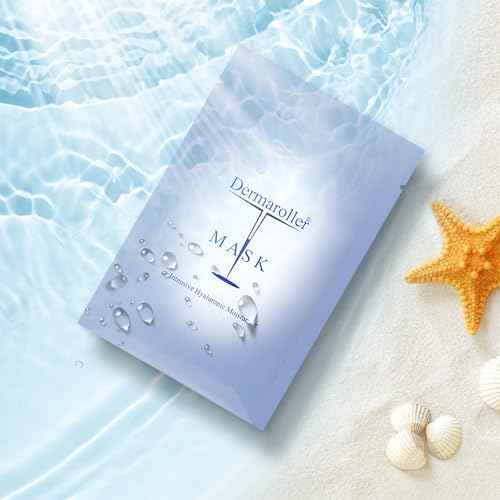Dermaroller Hydrating Face Mask Sheets - 10 Pack with Hyaluronic Acid, Matrixyl & Vitamin E for Anti-Aging Skincare and Radiant Glow