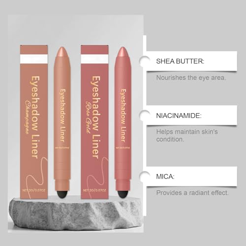 2-in-1 Eyeshadow Stick & Eyeliner Duo, Waterproof