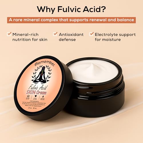 Fulvic Acid Skin Cream ? Hydrating Face & Body Moisturizer with Aloe Vera, Shea Butter & Vitamin E | Nourishes, Soothes & Softens Dry, Sensitive, and Irritated Skin | For Women & Men | 2 oz.Ho