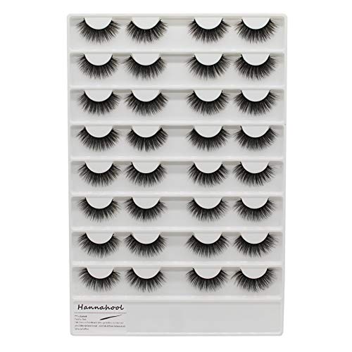 Mink False Eyelashes 16 Pairs - 3D Handmade Natural Look