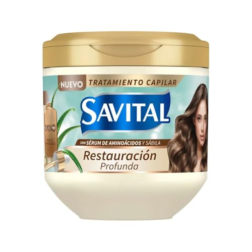 Savital Hair Care Set with Shampoo, Conditioner, Treatment & Styling Cream – Collagen & Aloe Vera for Damaged Hair Repair