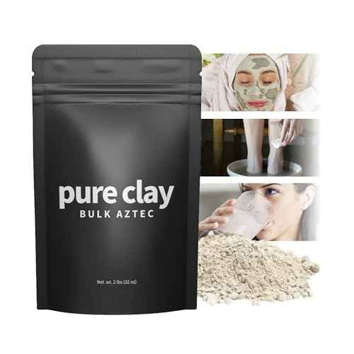 Organic Calcium Bentonite Clay Powder Bulk Bag (32oz), Aztec Drink Powder, Food Grade, Full Body Mask, Indian Healing Clay