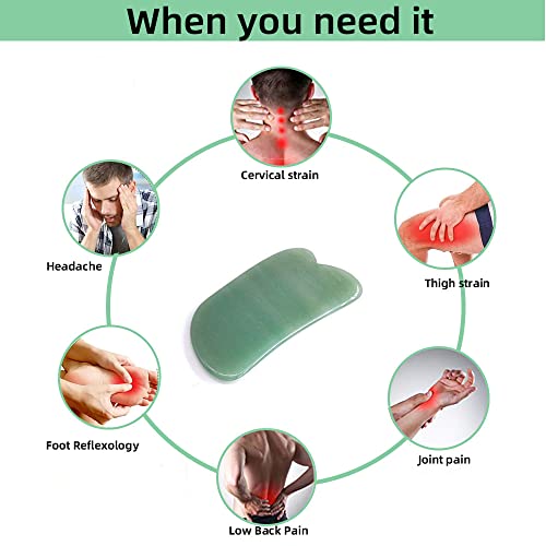 TOP SEWING Gua Sha Massage Tools Jade Manual Stick Deep Tissue Natural Facial Tool for Full Body Meridian Pain Relief