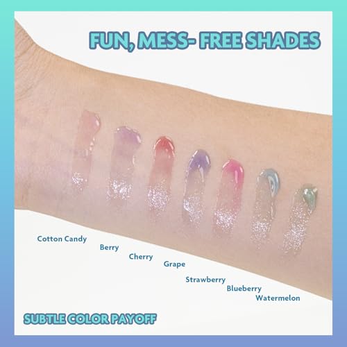 Moana 2 Plant-Based Lip Gloss Set, 7 Pack for Girls