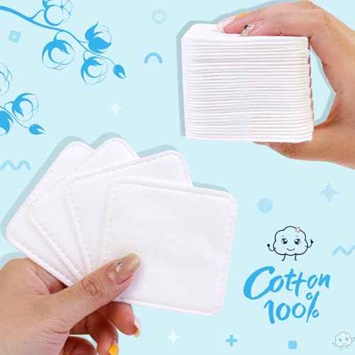 Eye Cotton Pads (160-Count) - 100% Pure Cotton, Lint-Free, Soft-Edged Design, Extra Large, Suitable for Eyes, Apply Toner, Remove Makeup, Spot Cleanse, Remove Nail Polish