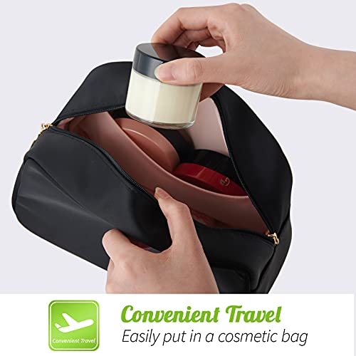 4 Ounce Glass Jars with Lids, Hoa Kinh 30 Pack Clear Empty Cosmetic Containers Round Airtight Glass Jar with Black Lids for Storing Lotions, Powders, and Ointments