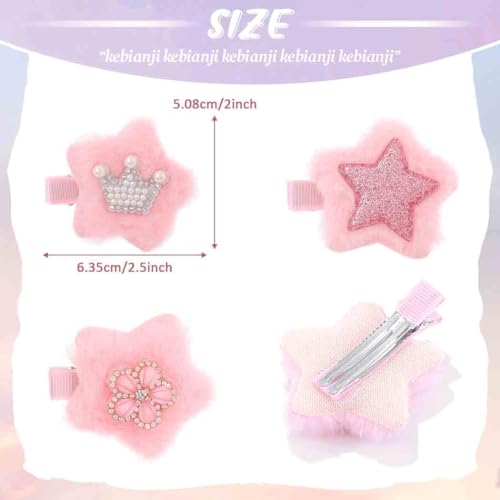 Generic Hair Clips for Girls Butterfly Star Heart Hair Barrettes Sets Accessories with Alligator Clip Bow Pins Gift Kids Teens (Pink)