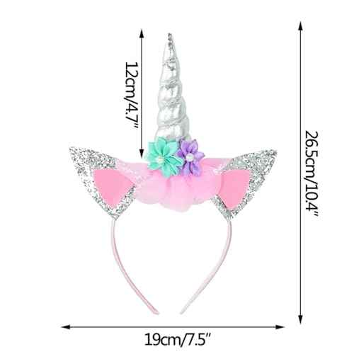 Unicorn Horn Headband Glitter Cute Unicorn Hairband Birthday Party Halloween Cosplay Clothing Hair Decoration