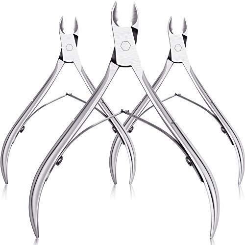 Mudder Stainless Steel Cuticle Nippers 3-Pack - Precision Cuticle Cutter Set