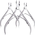 Mudder Stainless Steel Cuticle Nippers 3-Pack - Precision Cuticle Cutter Set