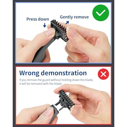 Double-Sided Guard Combs Compatible with O Blade QP2724 QP2520 QP2530 QP2620 QP2630 Pro 360 Series Facial Hair Clippers Beard Trimmer, 4 Combs of 1/2/3/5 mm Attachments Kit